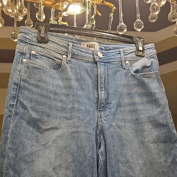 PAIGE NELLIE Denim Blue Wide Leg Jeans EUC - Picture 3 of 16